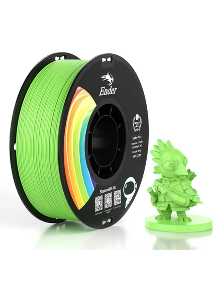 Creality Ender Pla+ Filament Elma Yeşili 1.75MM 1kg Standart