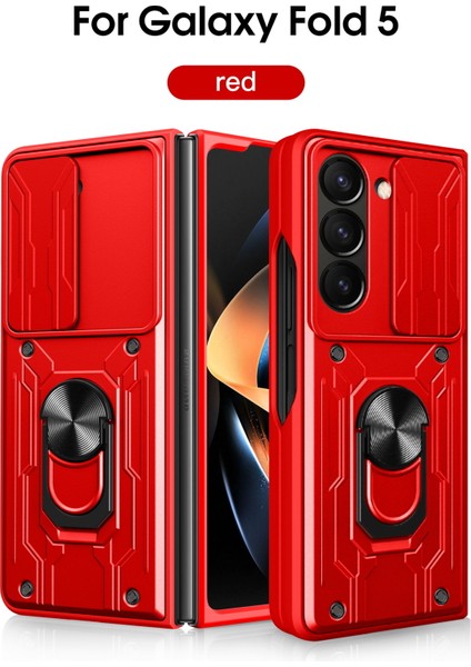 Samsung Galaxy Z Fold 5 Için Zil Standı ve Kart Yuvası ile Darbeye Dayanıklı Telefon Kılıfı (Yurt Dışından)
