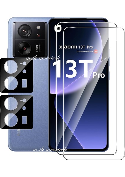Xiaomi Mi 13T & Xiaomi Mi 13T Pro Kamera Koruma Lens Koruyucu Cam + 9h Temperli Ekran Camı 2in1 Set