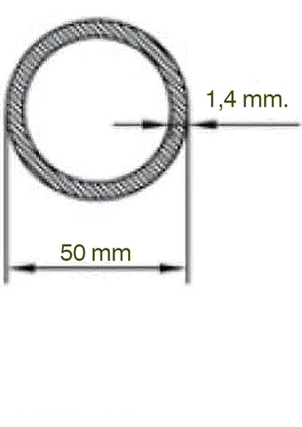 Alüminyum Küpeşte Profili 50'lik Parlak Eloksal 150 Cm.