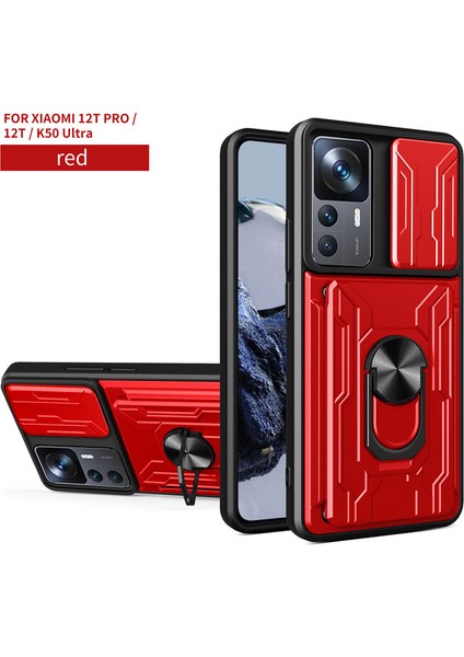 Xiaomi Mi 12T Pro Için Zil Standı ve Kart Yuvası ile Darbeye Dayanıklı Telefon Kılıfı (Yurt Dışından)