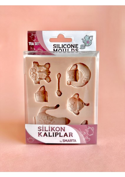 HOBİ MARKET ART Smarta Silicone Moulds Silikon Epoksi ve Polimer Kil Kalıbı Tea Set