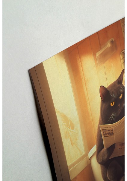 No.100 Kedi - Çerçevesiz Özgün Tasarım Tablo Poster Duvar Tablosu