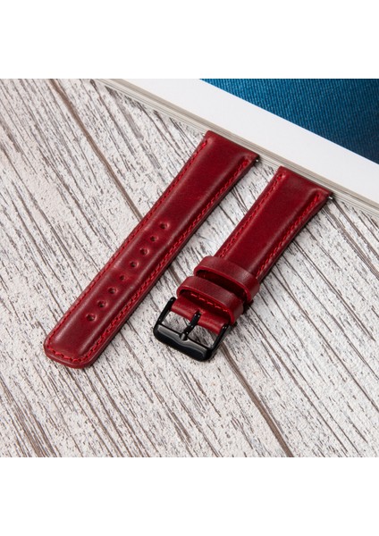 Hakiki Deri Saat Kordonu 20MM 22MM 24MM Fossil Diesel Polo Lacoste Casio Armani Tissot Nacar Klasik Saat Kordonu Kırmızı Deri Kayış