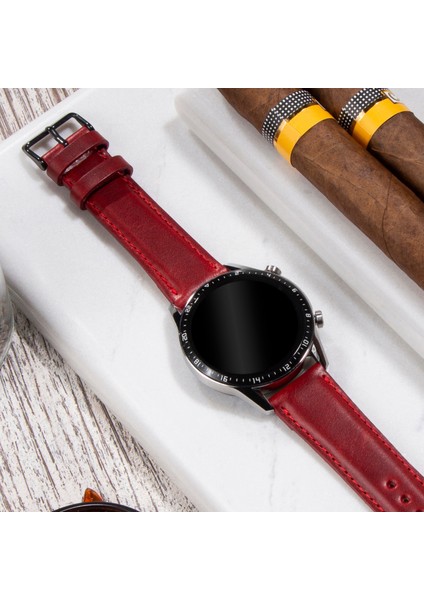 Hakiki Deri Saat Kordonu 20MM 22MM 24MM Fossil Diesel Polo Lacoste Casio Armani Tissot Nacar Klasik Saat Kordonu Kırmızı Deri Kayış