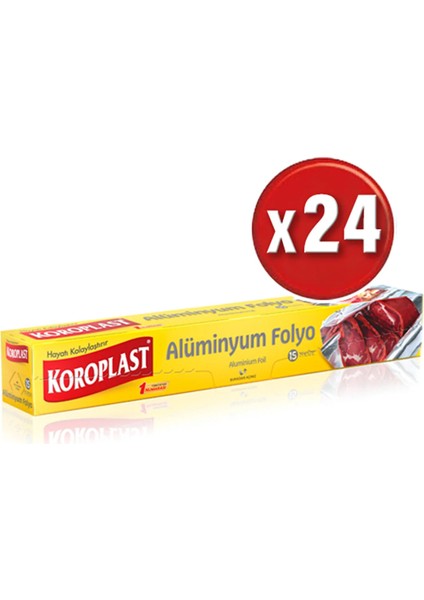 Alüminyum Folyo 15 mt x 24 Paket (1 Koli)