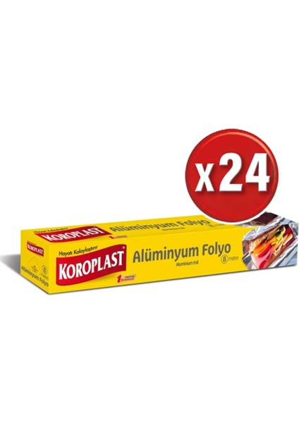 Alüminyum Folyo 8 mt x 24 Paket (1 Koli)