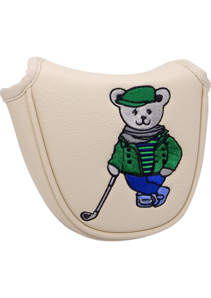 Golf Mallet Putter Head Cover Dayanıklı Koruma Kulübü Headcover Bej (Yurt Dışından)