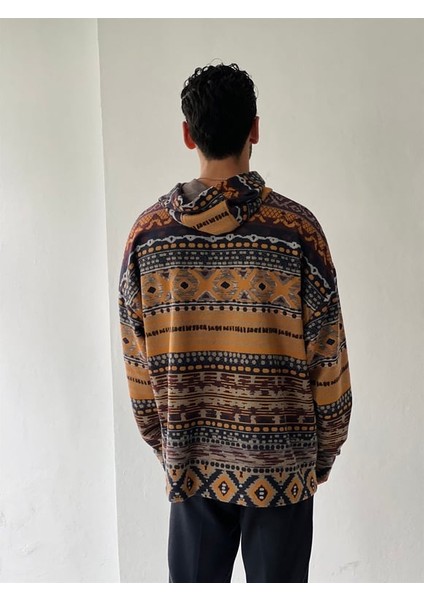 Oversize Basic Kapüşonlu Sweatshirt Unisex Çok Renkli