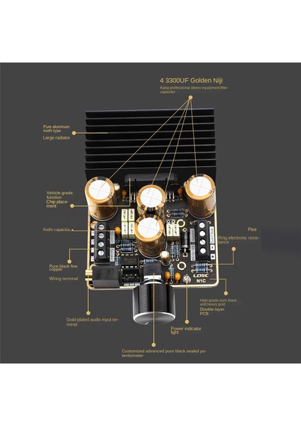 7850 Güç Amplifikatörü Kurulu 2.1 Kanal 2X80W Araba Sınıfı Ab Güç Amplifikatörü Modülü Dıy Yüksek Güç 120W Bas Ses (Yurt Dışından)