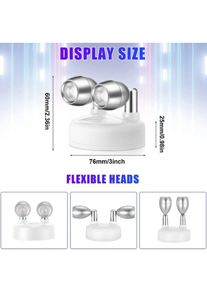 Adet 13 Renk Kumandalı Spot Kapalı Çift Kafa Kablosuz LED Spot Rgb Uzaktan Kumandalı LED Vurgu Işıkları B (Yurt Dışından) modelleri