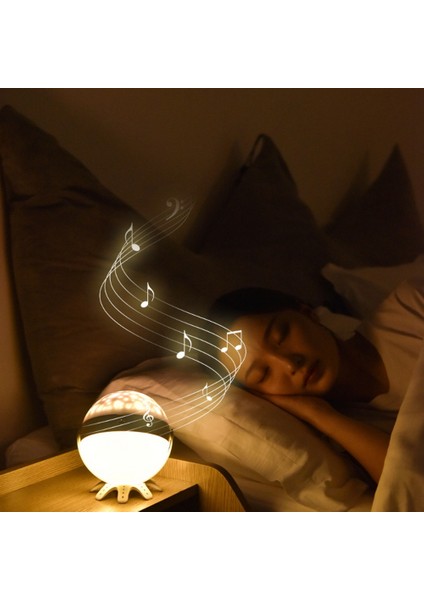 Gece Lambası Projektör Yıldızlı Yatak Odası Dekor Bluetooth Dönen Müzik Çocuk Gece Lambası Çocuk Hediye (Yurt Dışından) fırsatları