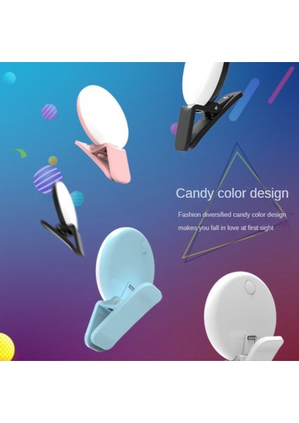 Cep Telefonu Doldurma Flaş Lens Işığı Lamba Klip Üç Durdurma Karartma Mini Dayanıklı Pratik 10 LED Selfie Halkası Güzellik, Mavi (Yurt Dışından) modelleri