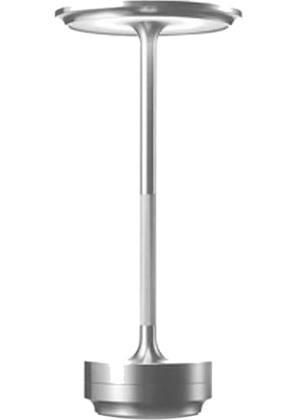 Basit Şarj Masa Lambası Restoran Bar Masa Lambası Karartma Atmosferi Retro Taşınabilir Şarj Dokunmatik USB Masa Lambası Gümüş (Yurt Dışından) indirimleri