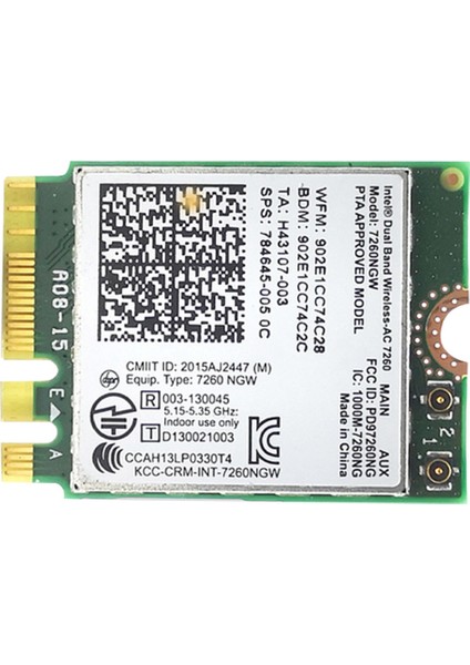 7260AC Kablosuz Ağ Kartı 7260NGW 1200M Çift Bantlı Gigabit Ağ Kartı Bluetooth 4.0 Ngff M2 Dahili Ağ Kartı (Yurt Dışından) modelleri