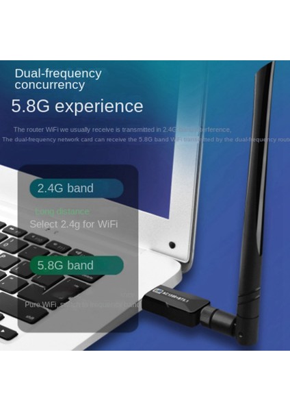 Yüksek Hızlı 1300 Mbps Wifi Kablosuz Ağ Kartı Usb3.0 Bluetooth5.1 Alıcı 2.4g 5 Ghz Çift Bantlı Kablosuz Alıcı Pc Için (Yurt Dışından) modelleri