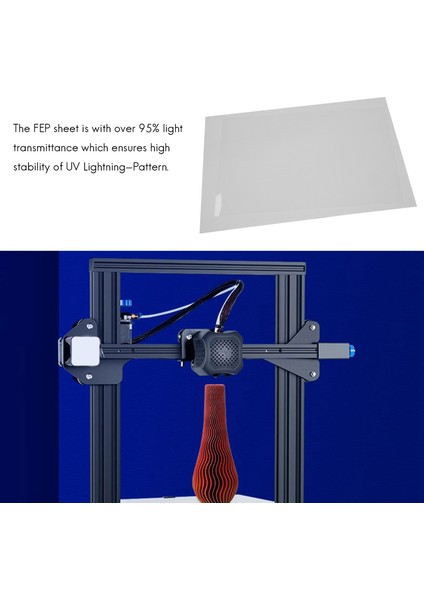 Mono x ve Elegoo Saturn Uv Dlp LCD Reçine 3D Yazıcılar Için 2 Adet Fep Filmi 260X180X0.15MM (Yurt Dışından)