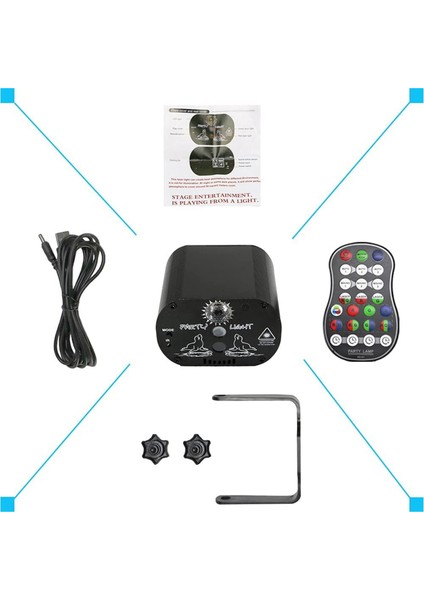 60 Desenler Dj Disko Işığı Mini USB Strobe Parti Sahne Aydınlatma Efekti Ses Kontrolü Lazer Projektör Lambası (Usb Şarj) (Yurt Dışından)