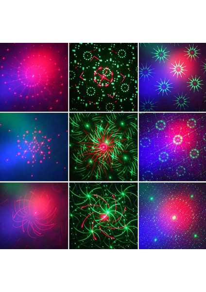 60 Desenler Dj Disko Işığı Mini USB Strobe Parti Sahne Aydınlatma Efekti Ses Kontrolü Lazer Projektör Lambası (Usb Şarj) (Yurt Dışından)