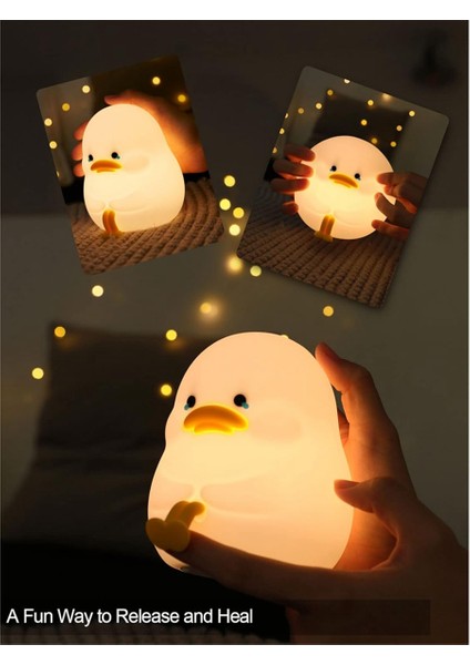 Çocuklar Için Gece Lambası - Duck Premium Silikon Lamba, Yatıştırıcı Yatma Zamanı Ortamı Için Sevimli ve Kısılabilir Gece Lambası (Yurt Dışından) fiyatları
