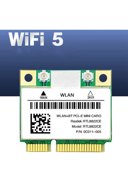 RTL8822CE Wifi Kartı 1200MBPS 2.4g+5ghz 802.11AC Ağ Mini Pcıe Bluetooth 5.0 Desteği Dizüstü Bilgisayar/pc /11 (Yurt Dışından)