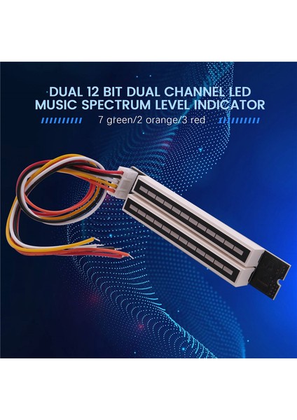 Mini Çift 12 Seviye Göstergesi Vu Metre Stereo Amplifikatör Kurulu Ayarlanabilir Işık Hızı Kartı Modu, Dıy Kıtlerı (Yurt Dışından)