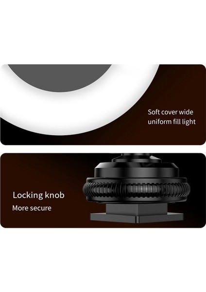 D07 Mobil Canlı Yayın Selfie Güzellik Dairesel Dolgu Işığı Şarj Edilebilir Kamera Sıcak Önyükleme Tokası Işığı, Siyah (Yurt Dışından) modelleri