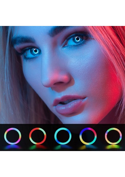 10 Inç Rgb Halka Işık Tripod LED Halka Işık Standlı Selfie Halka Işık 1.63M Zemin Standlı Rgb Video Işığı (Yurt Dışından) modelleri