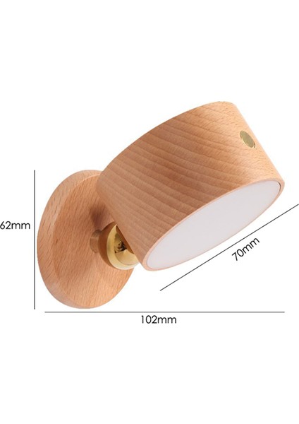Ahşap Okuma Işığı 3 Parlaklık Seviyesi Şarj Edilebilir 360° Dönen Top Ayarlanabilir Dokunmatik Kontrol Başucu Açık Kahverengi (Yurt Dışından) fiyatları