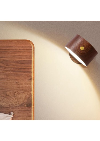 Ahşap Okuma Işığı 3 Parlaklık Seviyesi Şarj Edilebilir 360° Dönen Top Ayarlanabilir Dokunmatik Kontrol Başucu Açık Kahverengi (Yurt Dışından) indirimleri