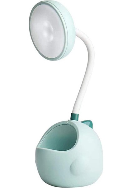 Masa Lambası, USB Şarj Bağlantı Noktası ve Kalem Tutucu ile Dinozor Sevimli Masa Lambaları, Okuma Lambası Için Başucu Gece Lambası, Yeşil (Yurt Dışından)