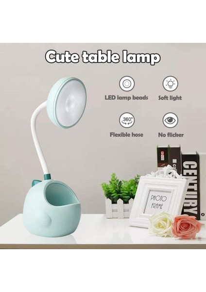 Masa Lambası, USB Şarj Bağlantı Noktası ve Kalem Tutucu ile Dinozor Sevimli Masa Lambaları, Okuma Lambası Için Başucu Gece Lambası, Yeşil (Yurt Dışından) modelleri