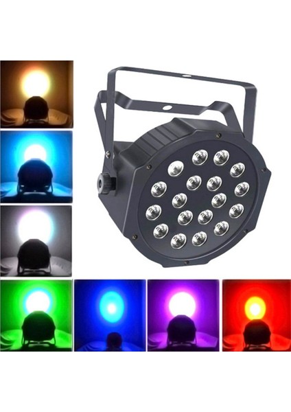 Sahne Işığı 10WX18 LED Downlight Rgb Ses Aktif Uzaktan Kumanda Yıkama Işığı Düğün Parti Canlı Performans Ab Tak (Yurt Dışından)