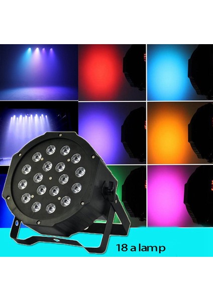 Sahne Işığı 10WX18 LED Downlight Rgb Ses Aktif Uzaktan Kumanda Yıkama Işığı Düğün Parti Canlı Performans Ab Tak (Yurt Dışından)