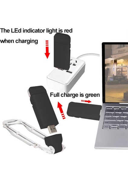 LED Kart Kitap Işığı USB Şarj Edilebilir Okuma Işığı Başucu Klipsli Ayarlanabilir Taşınabilir Yer Işareti Işığı, Siyah (Yurt Dışından) fiyatları