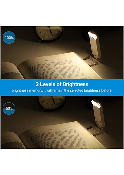 LED Kart Kitap Işığı USB Şarj Edilebilir Okuma Işığı Başucu Klipsli Ayarlanabilir Taşınabilir Yer Işareti Işığı, Siyah (Yurt Dışından) fırsatları