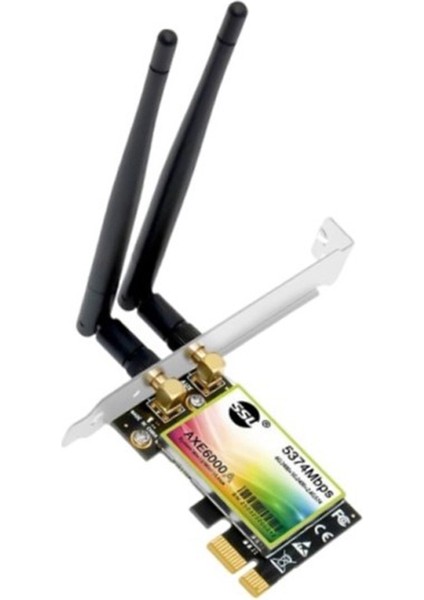 5374MBPS WIFI6E Pcıe Adaptörü Çift Bantlı 2.4g/5ghz Wifi Kartı Pc Bilgisayar Için Pcı-Express Kablosuz Kart Adaptörü AXE6000(A) (Yurt Dışından) indirimleri