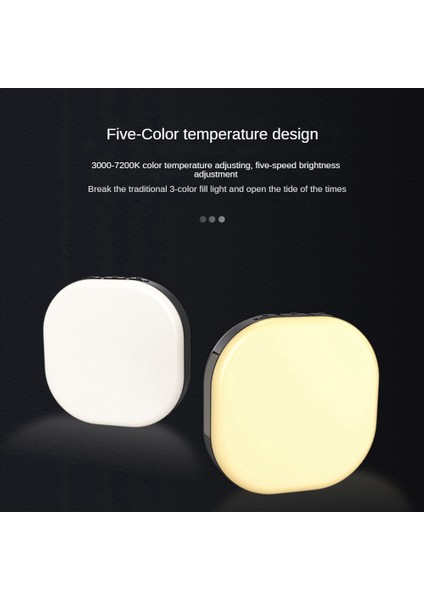 F-610B Mini Cep Dolgu Işığı 3000-7200K LED Canlı Selfie Işığı Telefon Bilgisayar Dolgu Işığı Video Konferans Dolgu Işığı (Yurt Dışından)