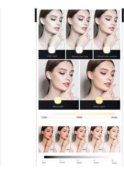 F-610B Mini Cep Dolgu Işığı 3000-7200K LED Canlı Selfie Işığı Telefon Bilgisayar Dolgu Işığı Video Konferans Dolgu Işığı (Yurt Dışından) fiyatları