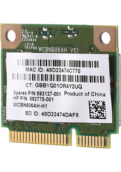 AR9285 AR5B195 150M+BT3.0 Yarım Mini Pcı-E Kablosuz Kart: 430 431 435 436 4530S Için 593127-001 592775-001 (Yurt Dışından) modelleri