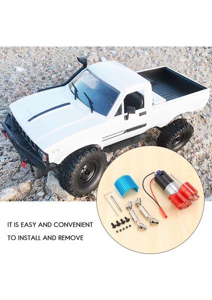 Metal Şanzıman Şanzıman 370 Motor Tahrik Mili Yükseltme Aksesuarları Için C14 C24 B24 B36 Mn D90 MN99S Rc Araba, Kırmızı (Yurt Dışından)