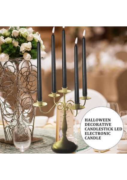 6'lı Paket Siyah LED Doğum Günü Mumu, Sarı Alevsiz Titreşen Kumandalı LED Cadılar Bayramı Mumları (Yurt Dışından) fiyatları