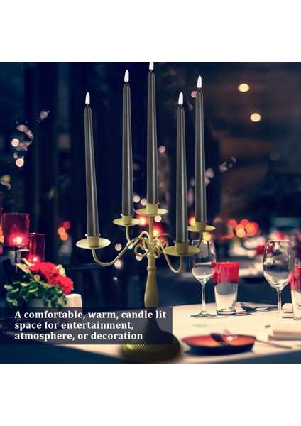 6'lı Paket Siyah LED Doğum Günü Mumu, Sarı Alevsiz Titreşen Kumandalı LED Cadılar Bayramı Mumları (Yurt Dışından) modelleri