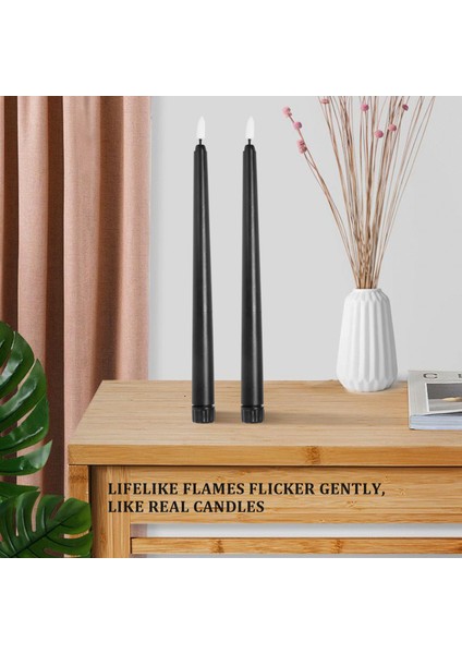 6'lı Paket Siyah LED Doğum Günü Mumu, Sarı Alevsiz Titreşen Kumandalı LED Cadılar Bayramı Mumları (Yurt Dışından) indirimleri