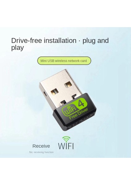 150 Mbps USB 2.4g Wifi Alıcı Tak ve Çalıştır Sürücü Dizüstü Masaüstü Bilgisayar Için Ücretsiz Wifi Adaptörü (Yurt Dışından)