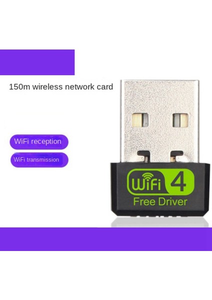 150 Mbps USB 2.4g Wifi Alıcı Tak ve Çalıştır Sürücü Dizüstü Masaüstü Bilgisayar Için Ücretsiz Wifi Adaptörü (Yurt Dışından)