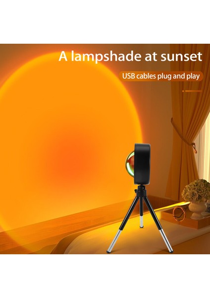 Rgb Gün Batımı Projeksiyon Atmosfer Lambası LED Gece Işıkları, USB Projektör Fotoğraf Lambaları Ev Odası Stüdyo Için 360 ° Tripod (Yurt Dışından) fiyatları