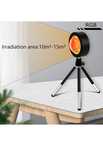 Rgb Gün Batımı Projeksiyon Atmosfer Lambası LED Gece Işıkları, USB Projektör Fotoğraf Lambaları Ev Odası Stüdyo Için 360 ° Tripod (Yurt Dışından) fırsatları
