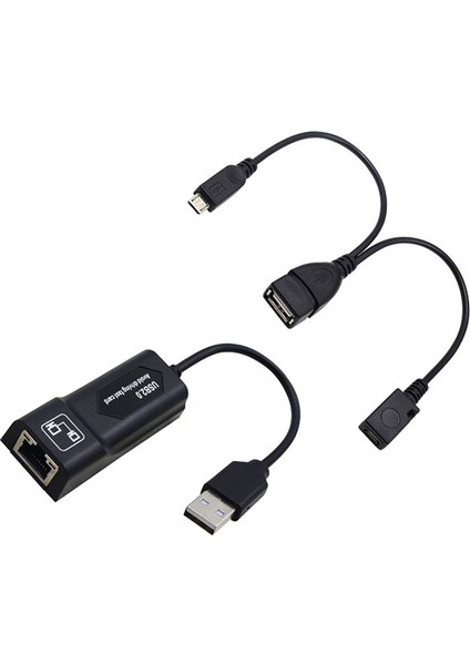 Mirco Otg'li USB 2.0 - RJ45 Adaptörü USB 2.0 Adaptör Kablosu 3 Veya Stick Gen 2 Için Lan Ethernet Adaptörü (Yurt Dışından)