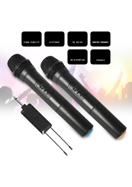 Karaoke/iş Toplantısı Için Alıcılı Evrensel Vhf Kablosuz El Mikrofonu Taşınabilir Mikrofonlar (Yurt Dışından)